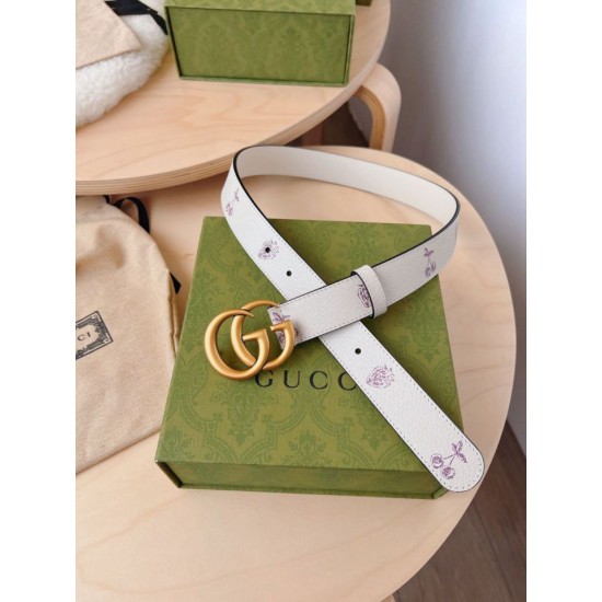 Replica Cintura sottile Gucci GG Marmont 625839 30mm Oro