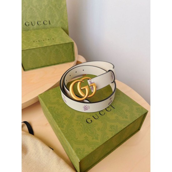 Replica Cintura sottile Gucci GG Marmont 625839 30mm Oro