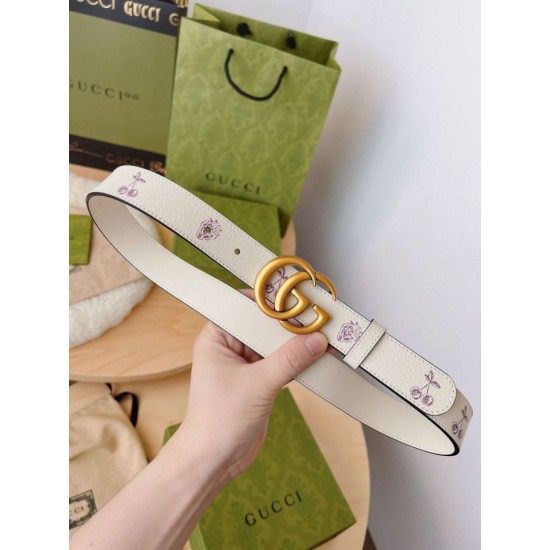 Replica Cintura sottile Gucci GG Marmont 625839 30mm Oro