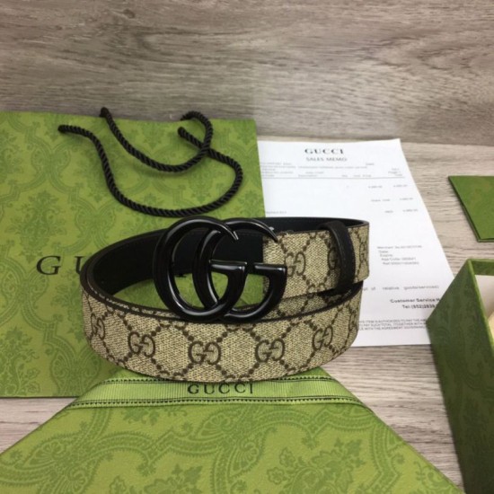Replica Cintura sottile Gucci GG Marmont 414516 Marrone