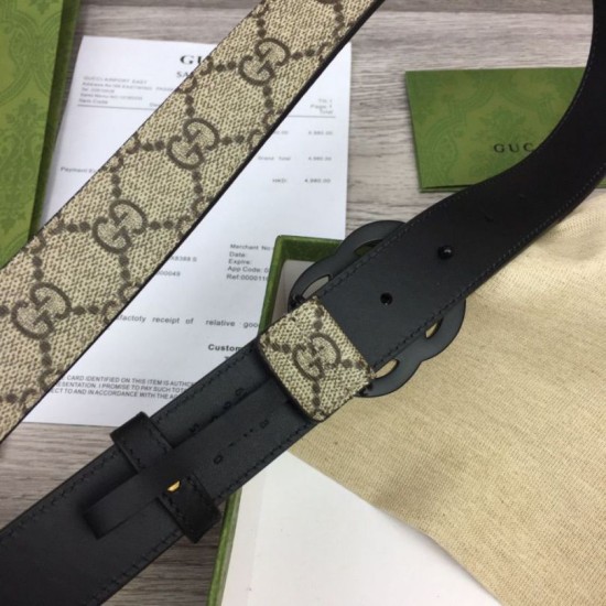 Replica Cintura sottile Gucci GG Marmont 414516 Marrone