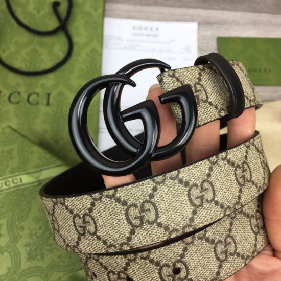 Replica Cintura sottile Gucci GG Marmont 414516 Marrone