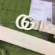 Replica Cintura larga Gucci GG Marmont 400593 40mm Bianca