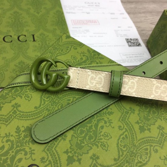 Replica Cintura sottile Gucci GG Marmont 409417 20mm Verde