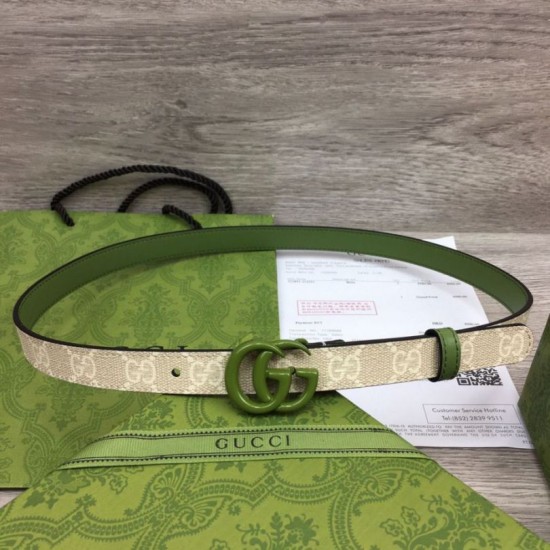 Replica Cintura sottile Gucci GG Marmont 409417 20mm Verde