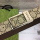 Replica Cintura Gucci GG con fibbia rettangolare 722370 35mm Marrone Argento