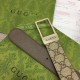 Replica Cintura Gucci GG con fibbia rettangolare 722370 35mm Marrone Argento