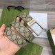 Replica Cintura Gucci GG con fibbia rettangolare 722370 35mm Marrone Argento