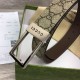Replica Cintura Gucci GG con fibbia rettangolare 722370 35mm Marrone Argento