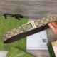 Replica Cintura Gucci GG con fibbia rettangolare 722370 35mm Marrone Argento