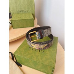 Replica Cintura Gucci stampa garofano GG 677534 35mm