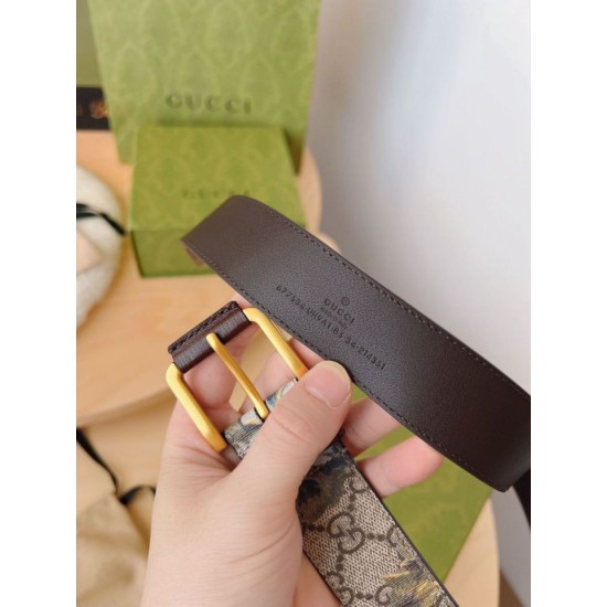 Replica Cintura Gucci stampa garofano GG 677534 35mm