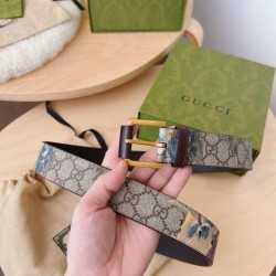 Replica Cintura Gucci stampa garofano GG 677534 35mm