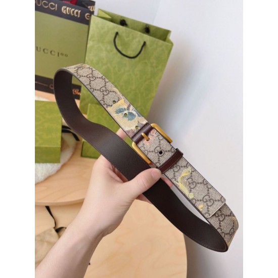 Replica Cintura Gucci stampa garofano GG 677534 35mm