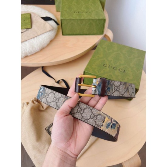 Replica Cintura Gucci stampa garofano GG 677534 35mm