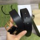 Replica Cintura Gucci con fibbia quadrata e Interlocking G 673921 Nera
