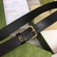 Replica Cintura Gucci con fibbia quadrata e Interlocking G 673921 Nera