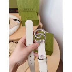 Replica Cintura sottile Gucci GG Marmont 625839 30mm Argento
