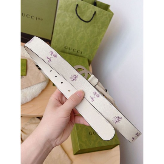 Replica Cintura sottile Gucci GG Marmont 625839 30mm Argento