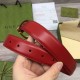 Replica Cintura sottile Gucci con fibbia G 655566 Rossa