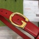Replica Cintura sottile Gucci con fibbia G 655566 Rossa