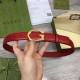 Replica Cintura sottile Gucci con fibbia G 655566 Rossa