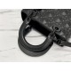 Replica Christian Dior Borsa Lady Dior My Abcdior media in pelle di vitello Cannage nera con motivo diamante Replica Christian Dior Borsa Lady Dior My Abcdior media in pelle di vitello Cannage nera con motivo diamante