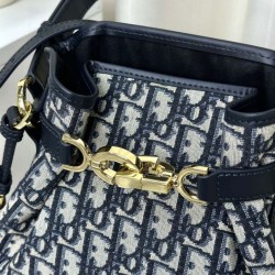 Replica Borsa Christian Dior media C'est Dior Blu Dior Oblique Jacquard