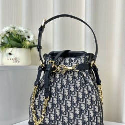 Replica Borsa Christian Dior media C'est Dior Blu Dior Oblique Jacquard