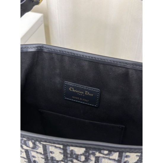 Replica Borsa Christian Dior media C'est Dior Blu Dior Oblique Jacquard