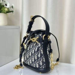 Replica Borsa Christian Dior piccola C'est Dior Blu Dior Oblique Jacquard