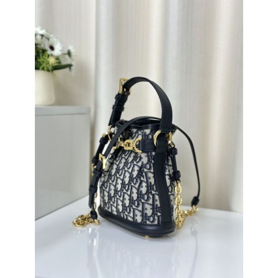 Replica Borsa Christian Dior piccola C'est Dior Blu Dior Oblique Jacquard