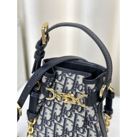 Replica Borsa Christian Dior piccola C'est Dior Blu Dior Oblique Jacquard