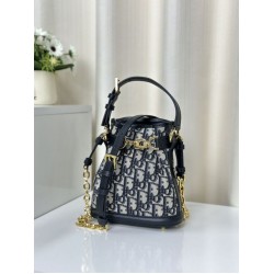Replica Borsa Christian Dior piccola C'est Dior Blu Dior Oblique Jacquard