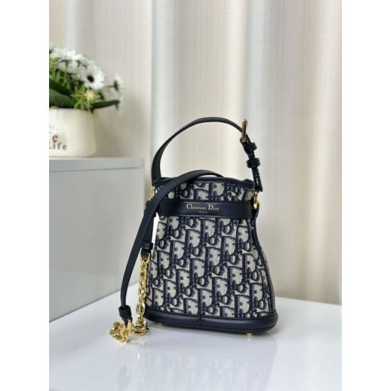 Replica Borsa Christian Dior piccola C'est Dior Blu Dior Oblique Jacquard