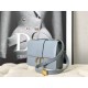 Replica Christian Dior 30 Montaigne Borsa Latte Box Pelle di vitello Azzurro