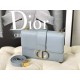 Replica Christian Dior 30 Montaigne Borsa Latte Box Pelle di vitello Azzurro