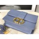 Replica Christian Dior 30 Montaigne Borsa Latte Box Pelle di vitello Blu