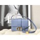 Replica Christian Dior 30 Montaigne Borsa Latte Box Pelle di vitello Blu