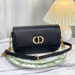 Replica Borsa Christian Dior 30 Montaigne Avenue scatola nera in pelle di vitello