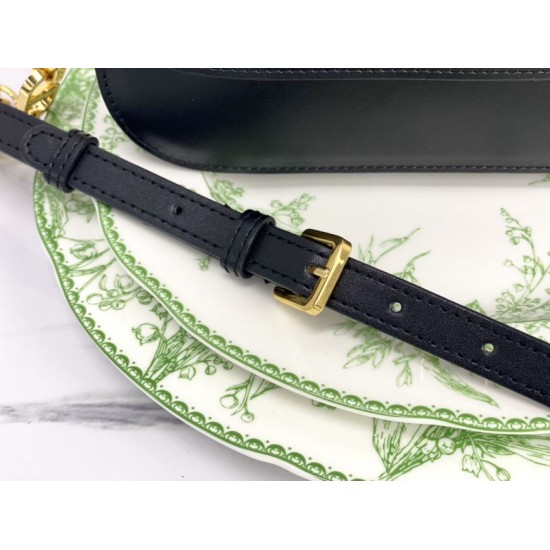 Replica Borsa Christian Dior 30 Montaigne Avenue scatola nera in pelle di vitello
