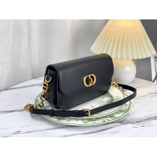 Replica Borsa Christian Dior 30 Montaigne Avenue scatola nera in pelle di vitello