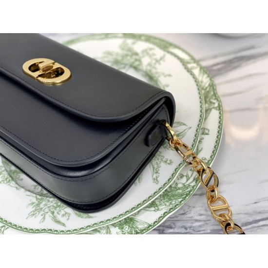 Replica Borsa Christian Dior 30 Montaigne Avenue scatola nera in pelle di vitello