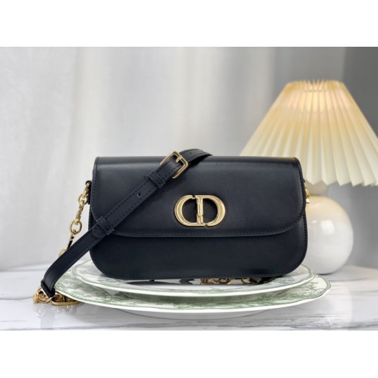 Replica Borsa Christian Dior 30 Montaigne Avenue scatola nera in pelle di vitello