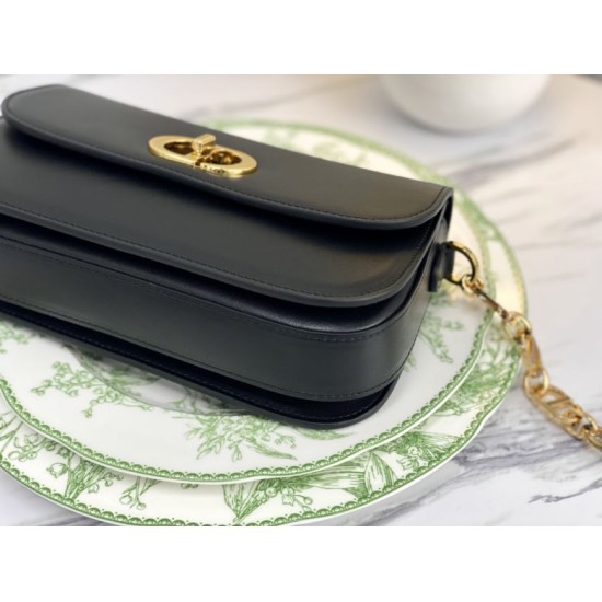 Replica Borsa Christian Dior 30 Montaigne Avenue scatola nera in pelle di vitello