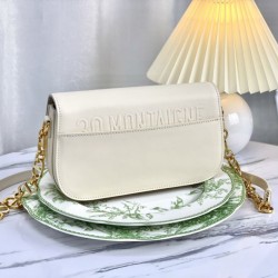 Replica Christian Dior 30 Montaigne Avenue Borsa Dusty Avorio Box Pelle di vitello