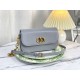 Replica Borsa Christian Dior 30 Montaigne Avenue in pelle di vitello grigia