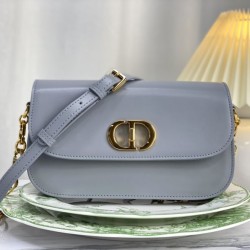 Replica Borsa Christian Dior 30 Montaigne Avenue in pelle di vitello grigia