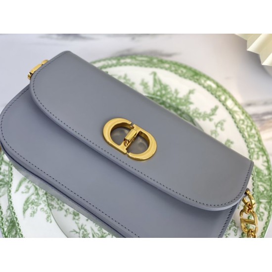 Replica Borsa Christian Dior 30 Montaigne Avenue in pelle di vitello grigia