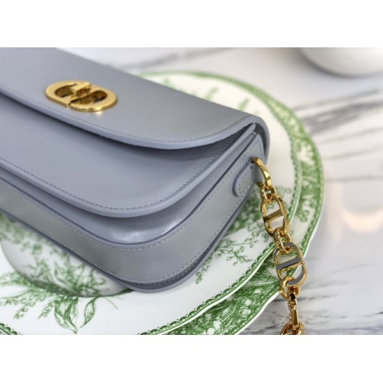 Replica Borsa Christian Dior 30 Montaigne Avenue in pelle di vitello grigia